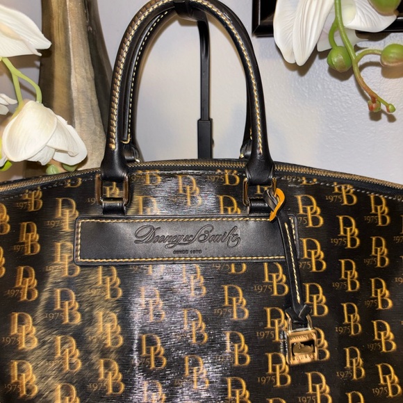 Dooney & Bourke Black and Gold Monogram Tote - Picture 3 of 8